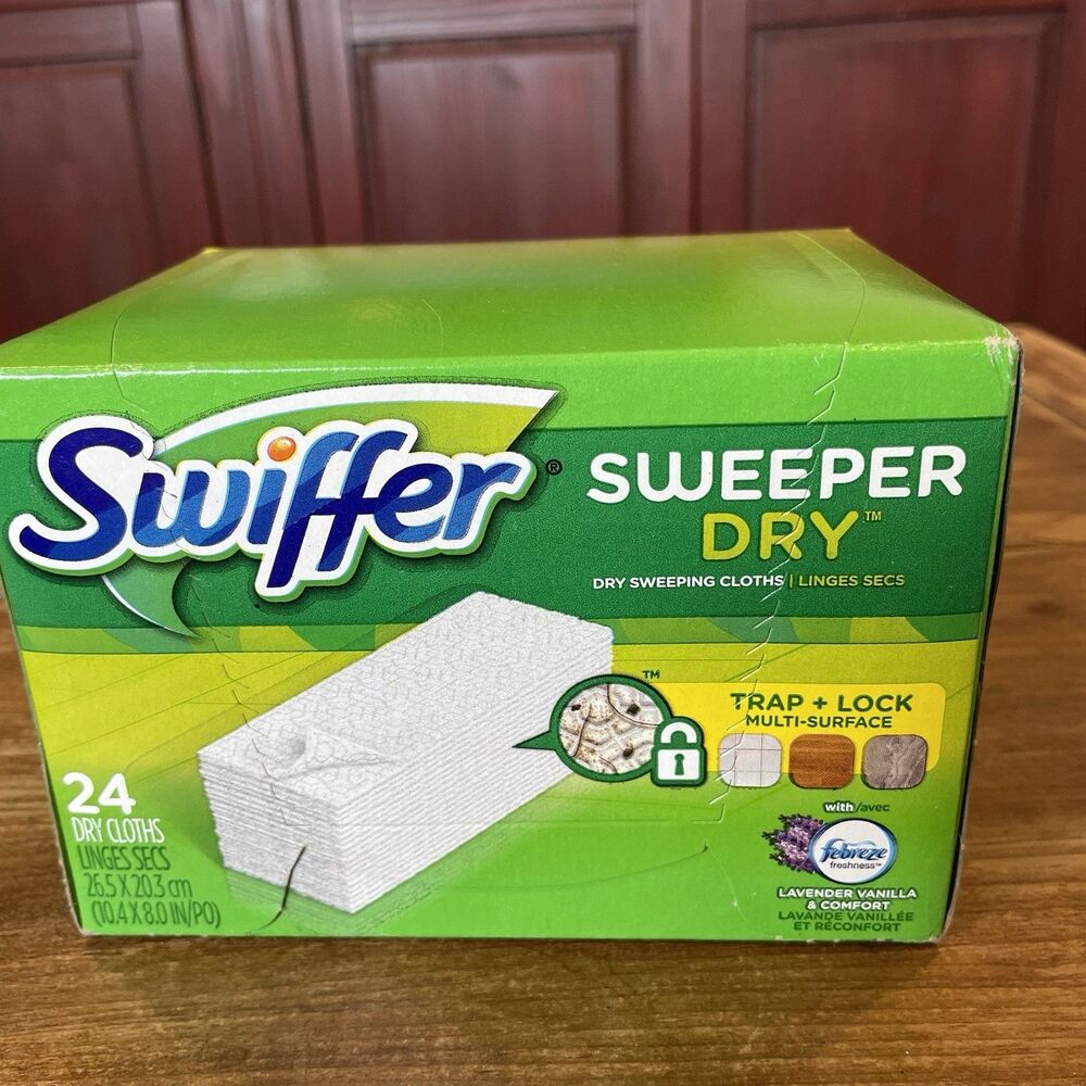 Swiffer Sweeper Dry Sweeping Cloth Refills Febreze Lavender & Vanilla 24 Count